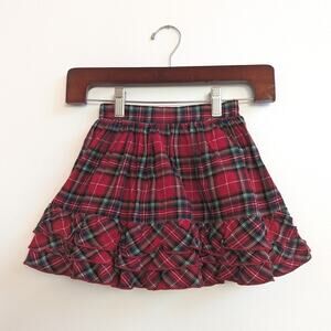 Sweethoney 5Y Red Tartan Plaid Christmas Skort Boutique